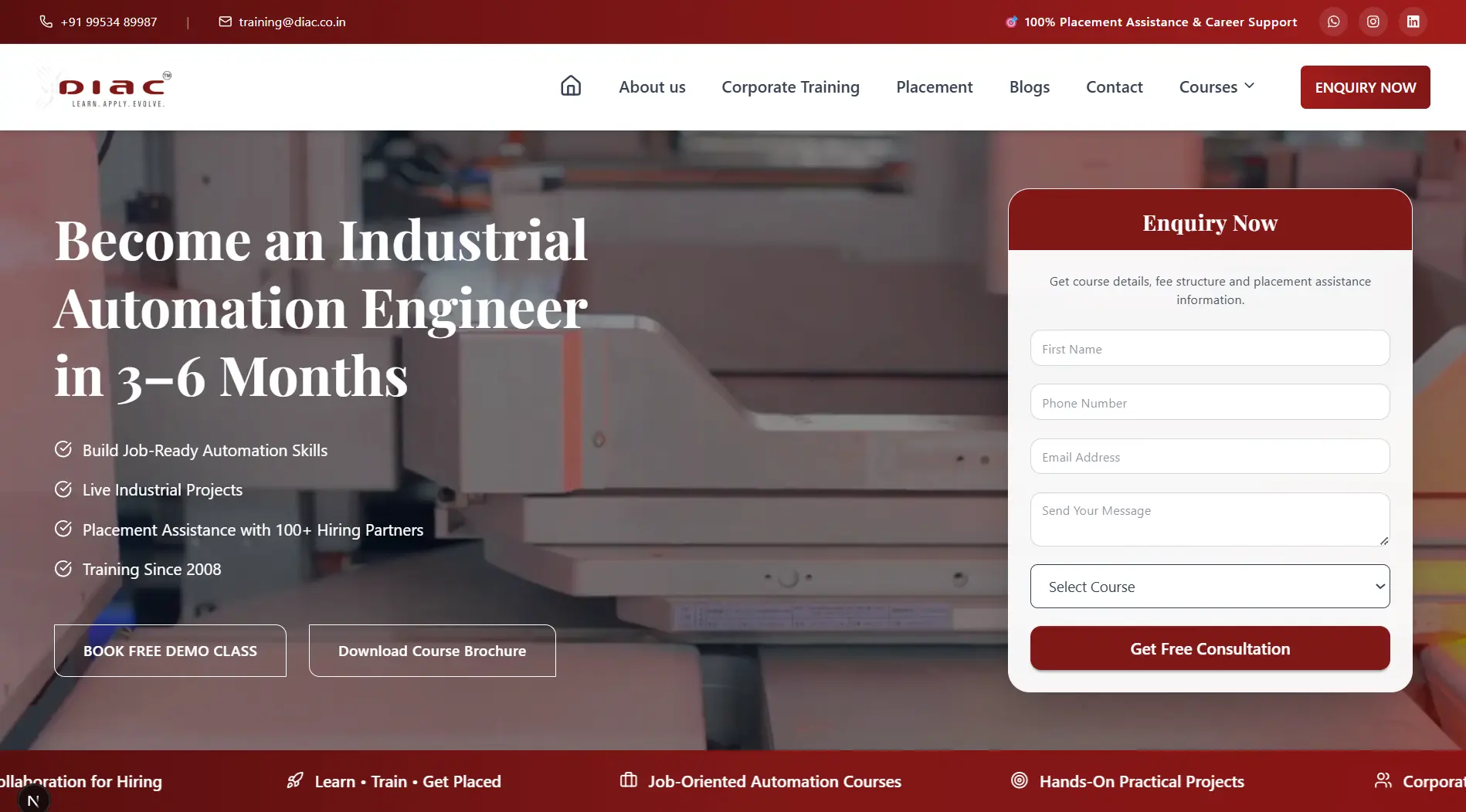 DIAC Business Website project by UMAKAN Technologies